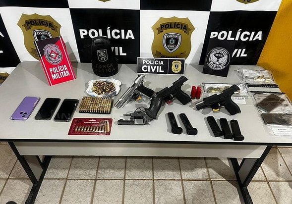 Apreensão de quatro armas de fogo e prisão de três suspeitos em Riacho dos Cavalos