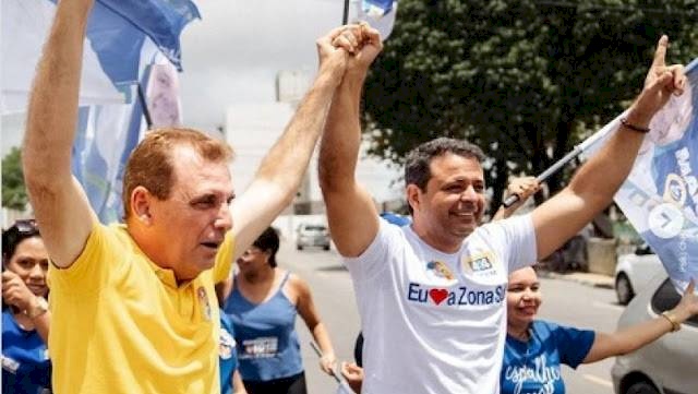 Candidato a deputado federal, Marmuthe Cavalcanti, e do candidato a deputado estadual, Chico Mendes