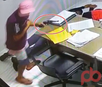 Imagêns da câmera de segurança do posto de combustível que foi assaltado em Marizópolis 