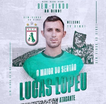 Post informando a contatação do Sousa Esporte Clube 
