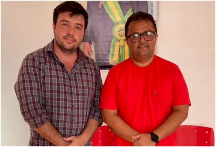Jeferson Vieira com o presidente do PT, Jackson Macedo
