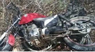 Motocicleta envolvida em acidente com vítima fatal na BR-361