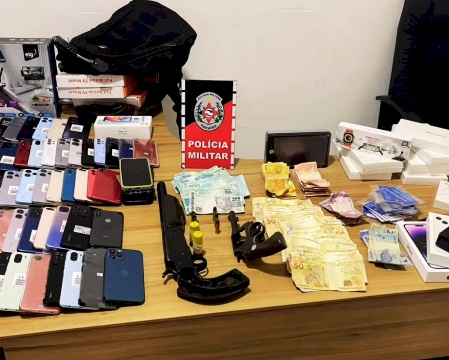 Material ilícito apreendido pela Polícia Militar