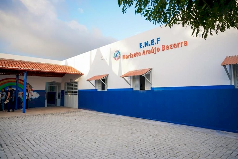 Escola Municipal Marizete Araújo Bezerra, na cidade de Araruna, Curimataú paraibano