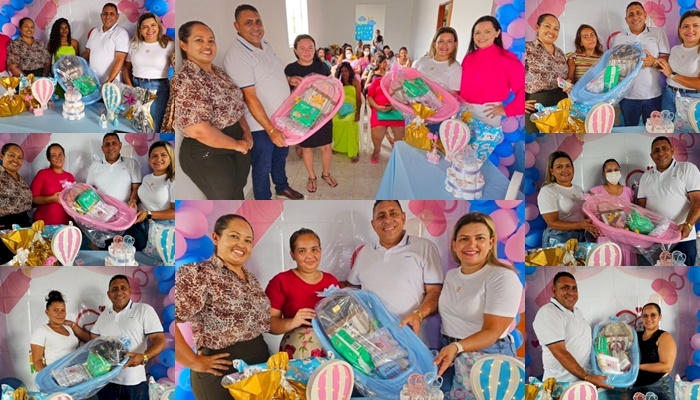 Entrega do Kit Bebê do Programa Bolsa Maternidade, para as gestantes e mamães em Aparecida 
