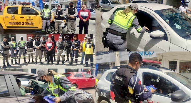 Blitz educativa realizada pela polícia militar e Detran em Sousa