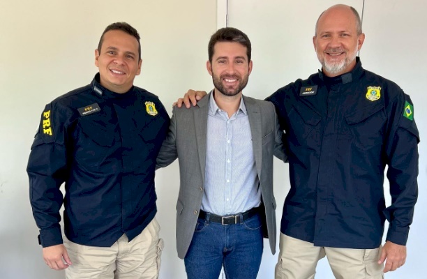 Deputado estadual Michel Henrique  em visita institucional ao novo Superintendente da PRF, na PB