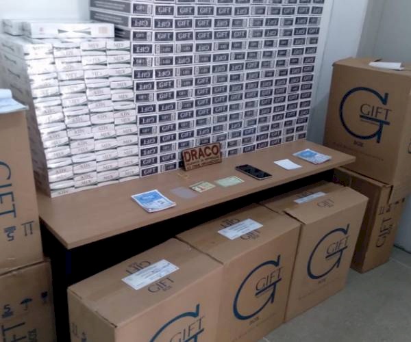 Cigarros contrabandeados do Paraguai, apreendidos na Paraíba