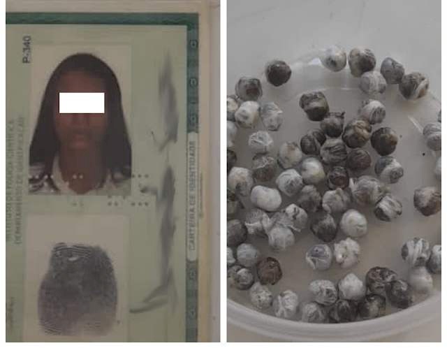 Mulher presa com droga no Presídio Padrão de Cajazeiras