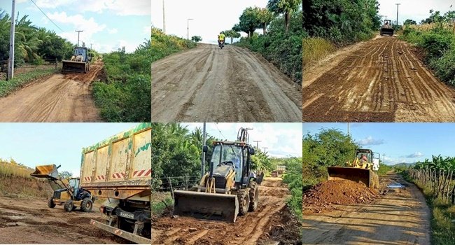 Estradas vicinais na zona rural de Aparecida 