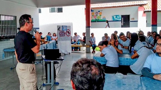 Palestra realizada na ECIT Dr José Gadelha, em Aparecida 