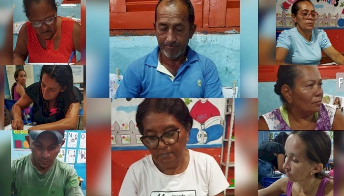 Estudantes do EJA, da Escola João Batista, do Distrito de Prensa, em Aparecida 