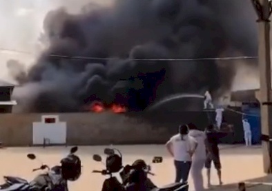 Combate a incêndio na cidade de Catolé do Rocha