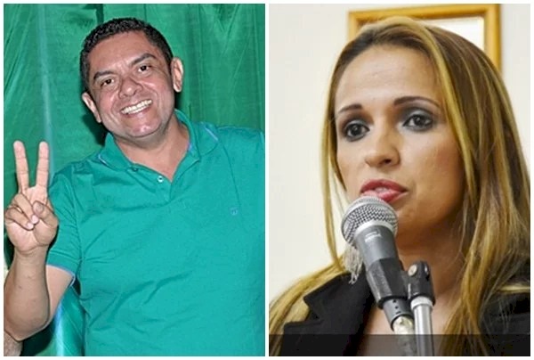 Prefeito Rinaldo Cipriano, e, a ex-prefeita, Lucrécia Adriana