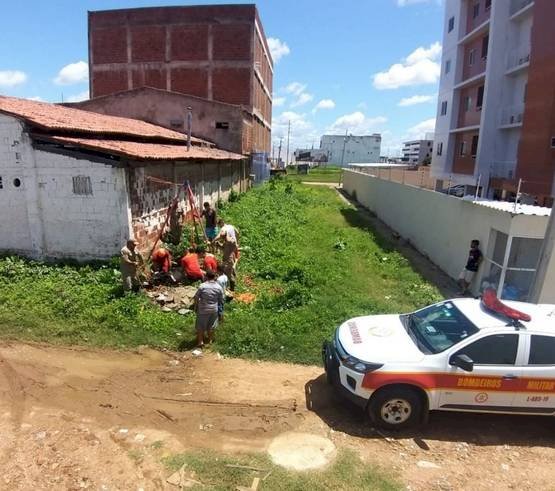 Bombeiros são acionados para resgatarem animal no município de Sousa