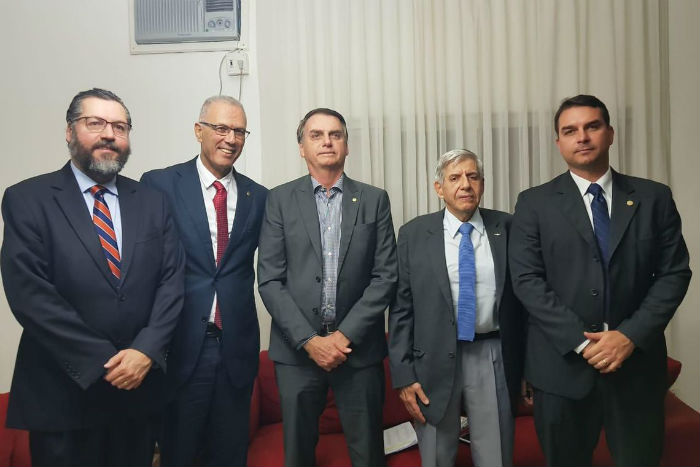 Bolsonaro com Embaixador de Israel
