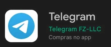 Print do aplicativo telegram no Play Store