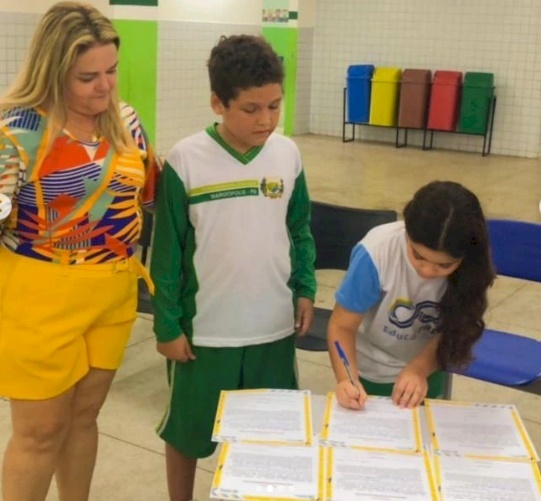 Alunos da Escola integral Vereador João Gonçalves de Sousa