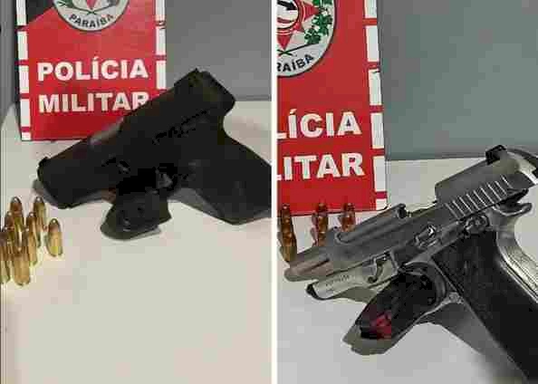 Apreensão de armas pela Polícia Militar em Mari