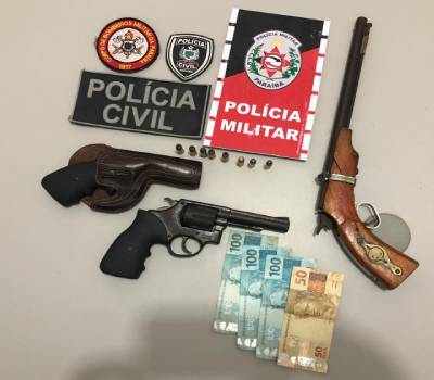 Armas de fogo apreendidas