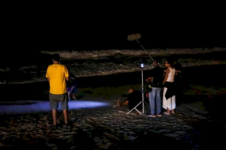 Imagens das gravações da Rede Globo 