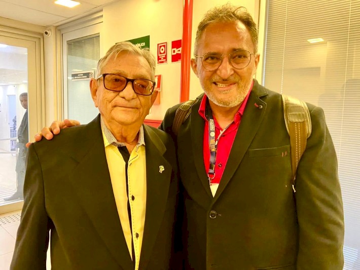 Dr. Carneiro Arnaud com o colunista, Pereira Jr.
