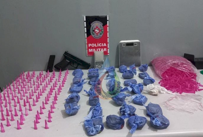 Drogas apreendidas pela polícia militar em Bayeux 