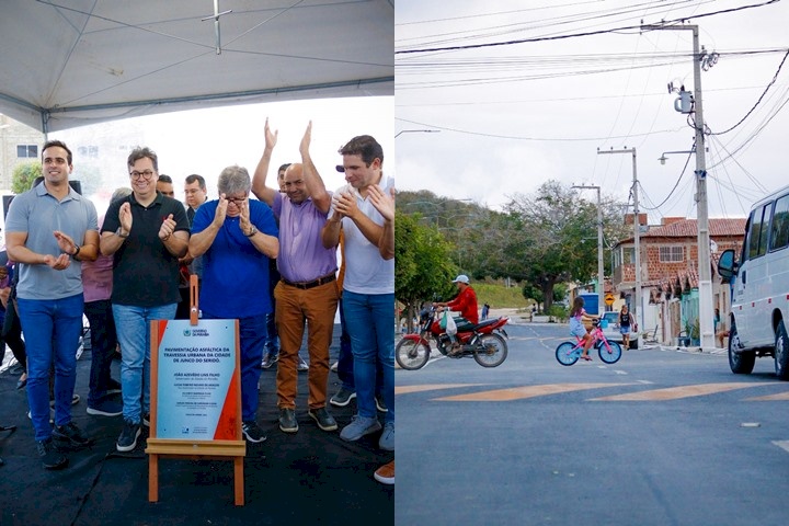 Vias e travessias urbanas asfaltadas