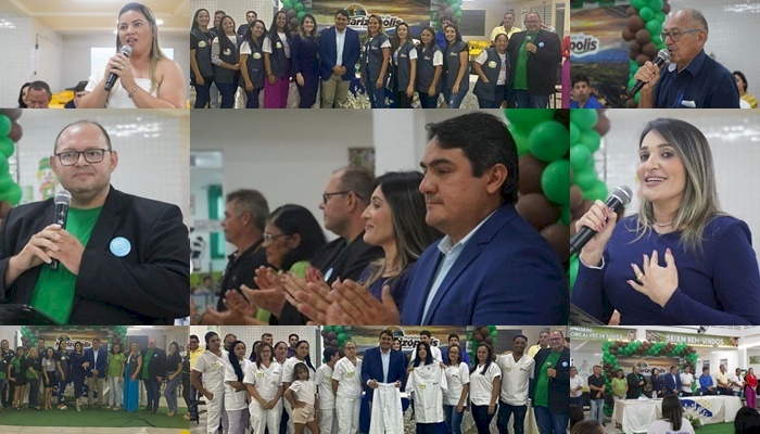 Imagens da solenidade de entrega da reforma da escola João Gonçalves em Marizópolis-PB