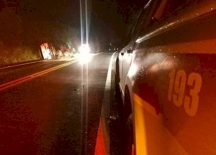 Ocorrência de capotamento na BR-230 entre Marizópolis e Divinópolis