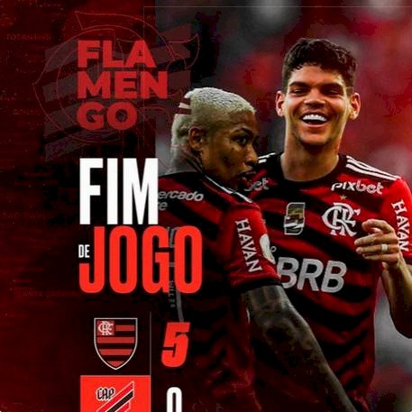 Flamengo goleou o Athletico-PR por 5 a 0