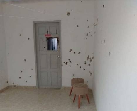 Casa alvejada por diversos tiros na cidade de São Bento