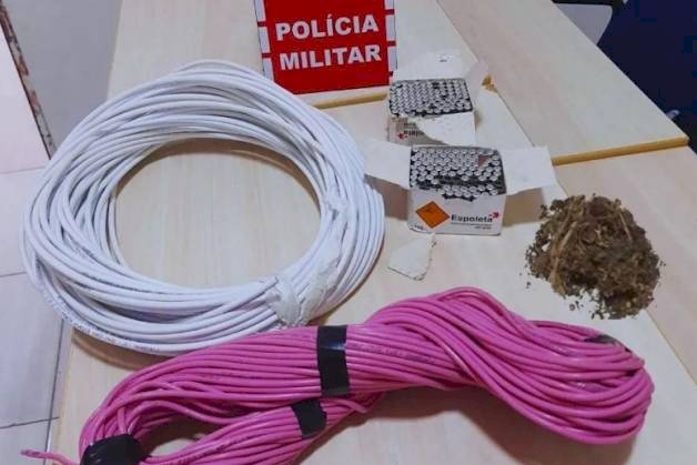 Apreensão de artefatos explosivos, drogas