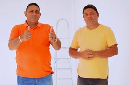 Prefeito de Aparecida João Neto e o Secretário de Infraestrutura Júnior Farias 