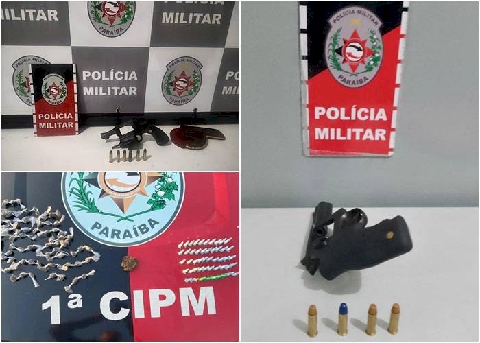 150 unidades de entorpecentes e duas armas de fogo apreendidos pela PM