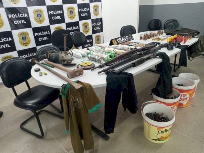 Materiais ilícitos apreendidos pela Polícia Civil