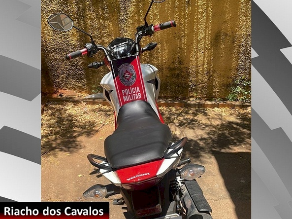 Moto adulterada apreendida pela Polícia Militar