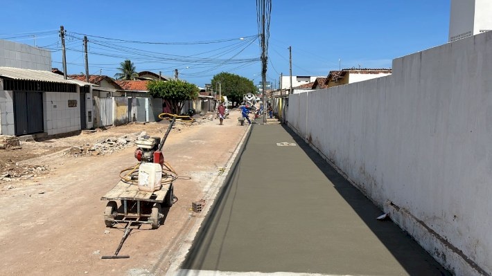 Calçamento realizado nas ruas da Capital João Pessoa