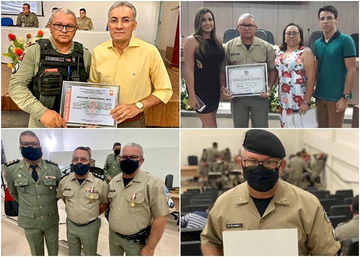 G. Mendes é promovido à 2º Sargento PM; ele foi condecorado com a Medalha Coronel Elisio Sobreira