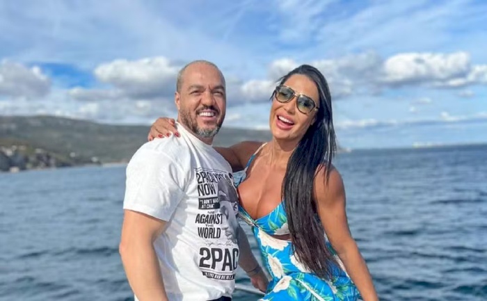 Cantor Belo e a modelo de fisiculturismo Gracyanne Barbosa