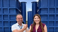 Prefeita interina de Sousa, Amanda Silveira e o superintendente do DAESA, Inojosa