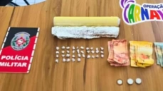 Drogas apreendidas em ação da PM