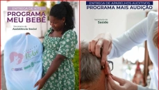 Entrega de kits de enxoval e aparelhos auditivos