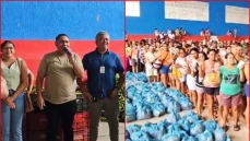 Entrega de cestas de alimentos da Semana Santa