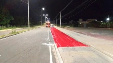 Serviços de sinalização viária em 46 bairros na Capital