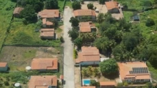 Imagem aérea da comunidade de Caraíbas em Aparecida - PB 