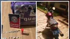 Material ilícito apreendido em ação da Rotam