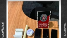 Material ilícito apreendido em ação da Polícia Militar