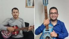 Repentistas Cícero Cosme e Alex Luna, ambos do Ceará