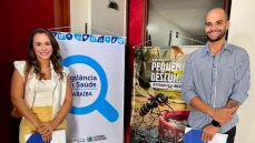 Diretora de Vigilância em Saúde de Sousa, Juciara Manuela e o coordenador, Manoel Ferreira Estrela Neto
